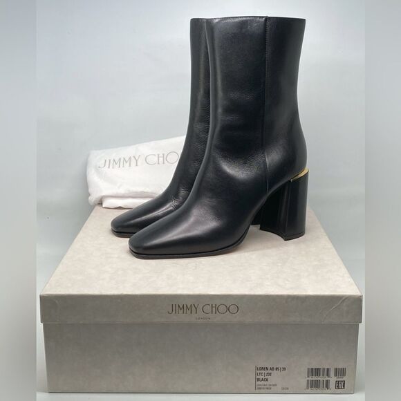 Jimmy Choo Loren 85MM Leather Ankle Boots size 39 - Picture 14 of 16